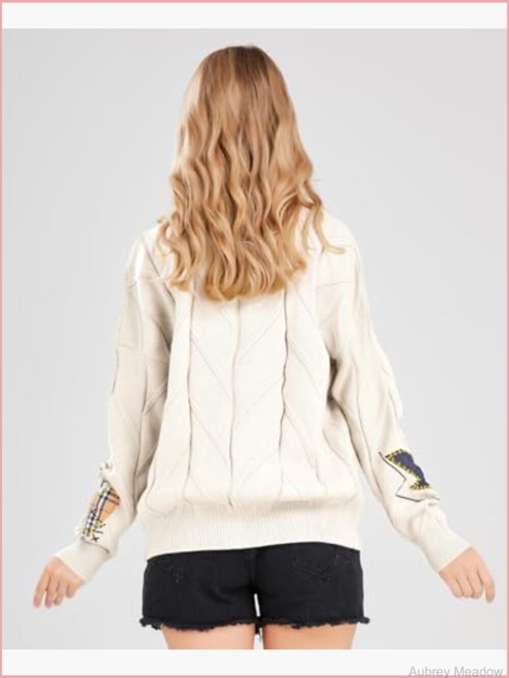 Chunky Knit V-Neck Cardigan with Pockets Long Sleeve - Picture 3 of 7